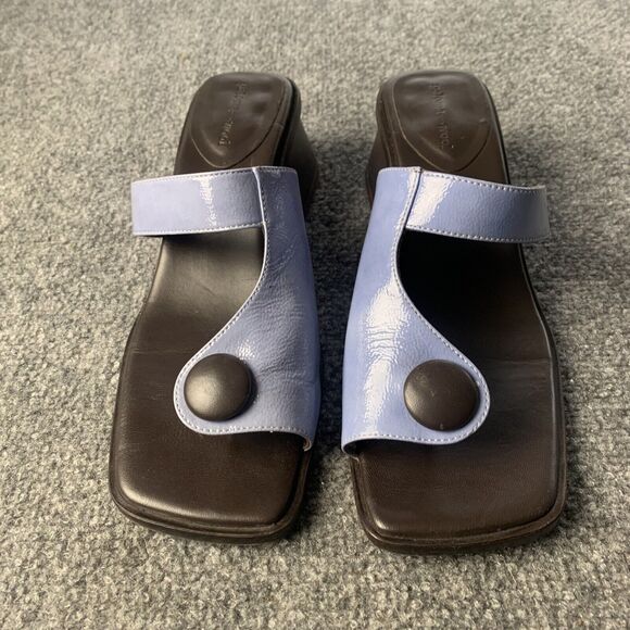 Paloma Wool Thong Sandals Moon Moon Leather Brown Blue Size 41 EU / 10.5 US - Picture 2 of 13